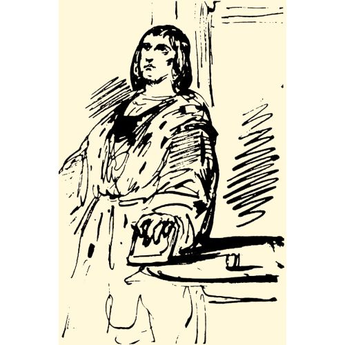Eugene Delacroix, Study Of A Man In Costume Eugene Delacroix, Study Of A Man In Costume