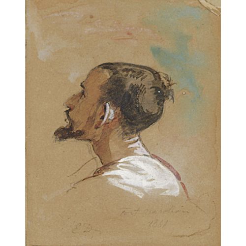 Eugene Delacroix, Study Of A Man Seen From Behind Eugene Delacroix, Study Of A Man Seen From Behind