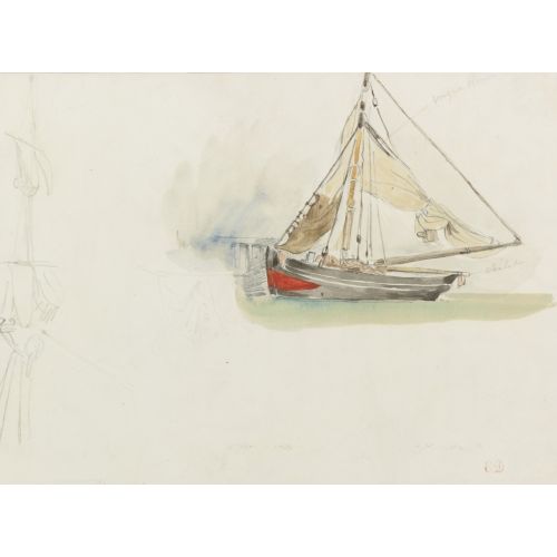 Eugene Delacroix, Study Of A Sailboat Eugene Delacroix, Study Of A Sailboat