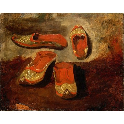 Eugene Delacroix, Türk Babuş Terlikler Çalışması
