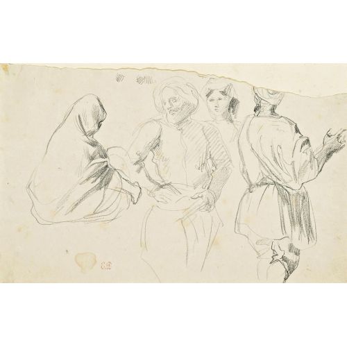 Eugene Delacroix, Study Of Moroccan Figures Eugene Delacroix, Study Of Moroccan Figures