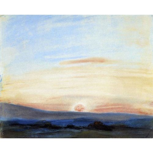 Eugene Delacroix, Study Of Sky Setting Sun Eugene Delacroix, Study Of Sky Setting Sun