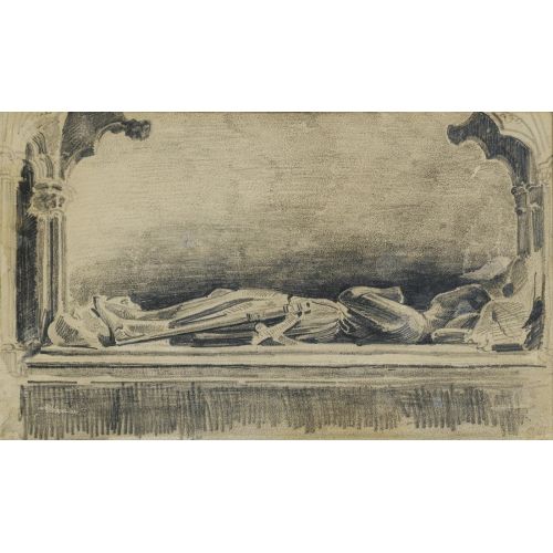 Eugene Delacroix, Gotik Mezar Anıtından Sonra Çalışma Yapılmış Silahlı Şövalye Eugene Delacroix, Gotik Mezar Anıtından Sonra Çalışma Yapılmış Silahlı Şövalye