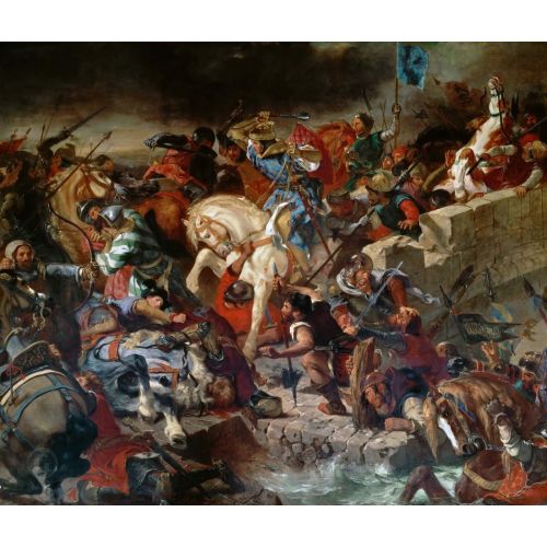 Eugene Delacroix, The Battle Of Taillebourg Eugene Delacroix, The Battle Of Taillebourg