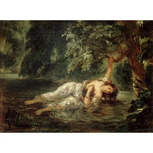 Eugene Delacroix, The Death Of Ophelia Romance Eugène Delacroix, The Death of Ophelia Romance Art Movements Eugène Delacroix, The Death of Ophelia, Romance, can be purchased