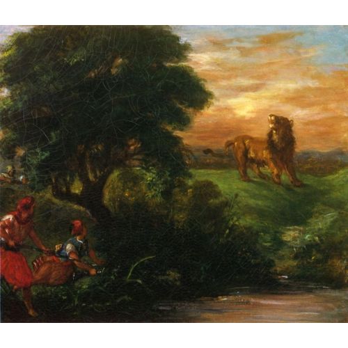 Eugene Delacroix, The Lion Hunt Eugene Delacroix, The Lion Hunt