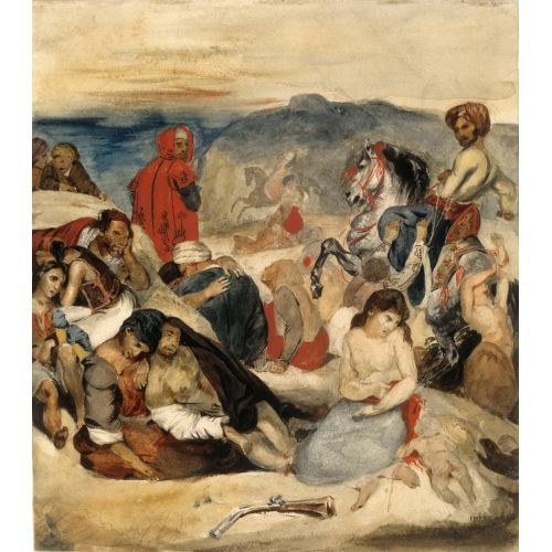 Eugene Delacroix, The Massacre At Chios Sketch Eugene Delacroix, The Massacre At Chios Sketch