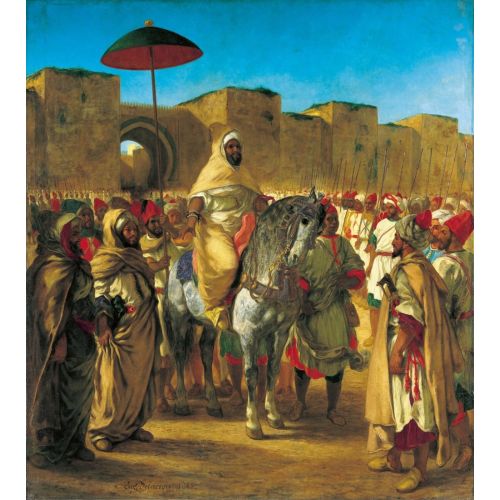 Eugene Delacroix, The Sultan Of Morocco Leaving Palace In Maknes Eugene Delacroix, The Sultan Of Morocco Leaving Palace In Maknes