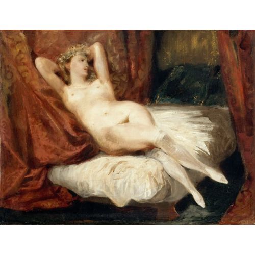 Eugene Delacroix, The Woman Of White Stockings Eugene Delacroix, The Woman Of White Stockings