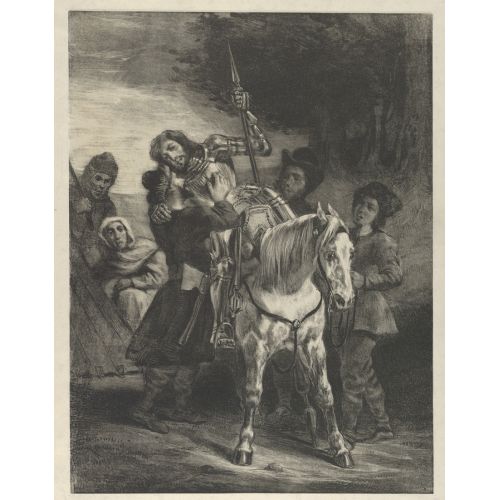Eugene Delacroix, The Wounded Goetz Taken In By The Gypsies Eugene Delacroix, The Wounded Goetz Taken In By The Gypsies