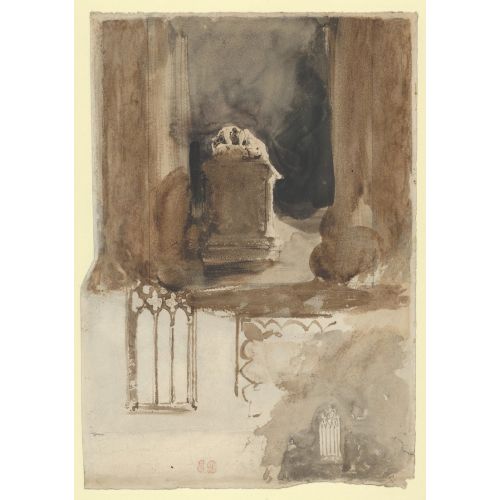 Eugene Delacroix, Valmont Manastırı Kilisesi'nde Pencereler Ve Mezar Çalışmaları