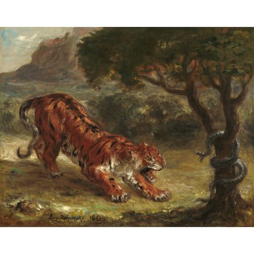 Eugene Delacroix, Tiger And Snake Eugene Delacroix, Tiger And Snake