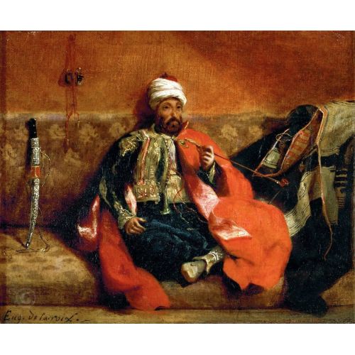 Eugene Delacroix, Turk Fumant Assis Sur Un Divan Eugene Delacroix, Turk Fumant Assis Sur Un Divan
