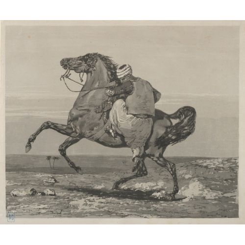 Eugene Delacroix, Turk Mounting His Horse Eugene Delacroix, Turk Mounting His Horse