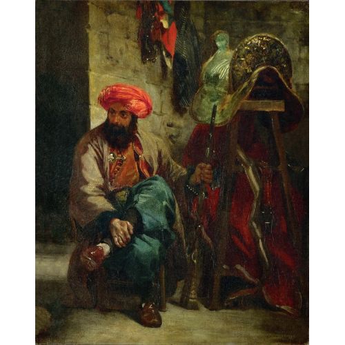 Eugene Delacroix, Turk With Saddle Eugene Delacroix, Turk With Saddle