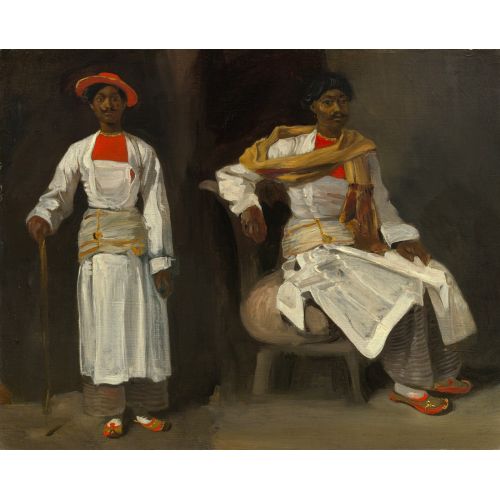 Eugene Delacroix, Two Studies Of An Indian From Calcutta Seated And Standing Eugene Delacroix, Two Studies Of An Indian From Calcutta Seated And Standing