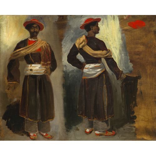 Eugene Delacroix, Two Studies Of A Standing Indian From Calcutta Eugene Delacroix, Two Studies Of A Standing Indian From Calcutta