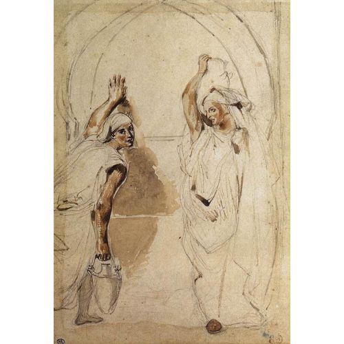 Eugene Delacroix, Two Women At The Well Eugene Delacroix, Two Women At The Well