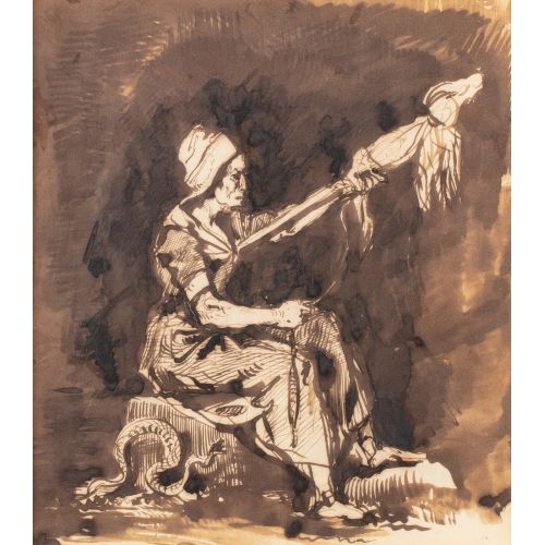 Eugene Delacroix, Une Filandiere A Nohant Eugene Delacroix, Une Filandiere A Nohant