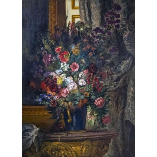 Eugene Delacroix, Vase Of Flowers At The Console Eugene Delacroix, Vase Of Flowers At The Console