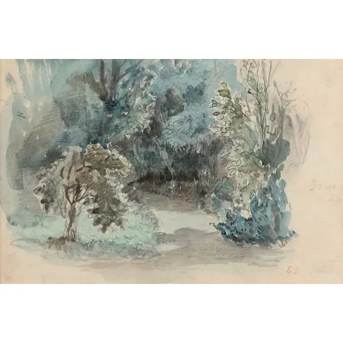 Eugene Delacroix, Vue Presumee Du Jardin De Champrosay Romance Eugène Delacroix, Vue présumée du jardin de Champrosay Romance Art Movements Eugène Delacroix, Vue présumée du jardin de