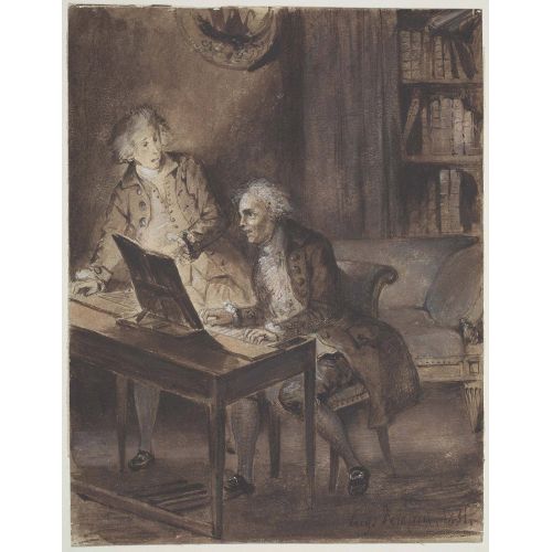 Eugene Delacroix, Willibald Von Glueck At The Clavecin Composing The Score Of His Armide Eugene Delacroix, Willibald Von Glueck At The Clavecin Composing The Score Of His Armide
