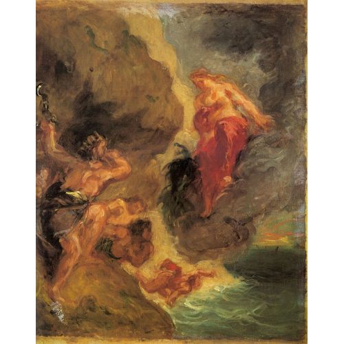 Eugene Delacroix, Winter Juno And Aeolus Eugene Delacroix, Winter Juno And Aeolus