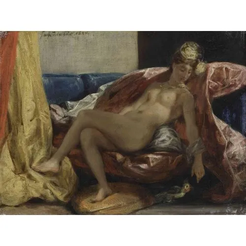 Eugene Delacroix, Woman With A Parrot Romance Eugène Delacroix, Woman with a Parrot Romance Art Movements Eugène Delacroix, Woman with a Parrot, Romance, can be purchased or