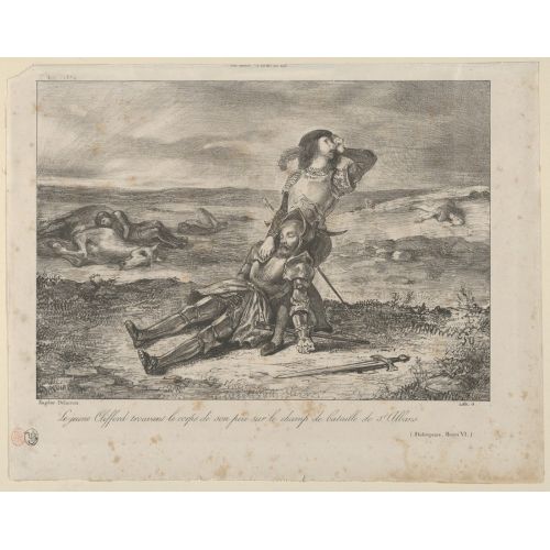 Eugene Delacroix, Young Clifford Finding The Body Of His Father From L'artiste Eugene Delacroix, Young Clifford Finding The Body Of His Father From L'artiste