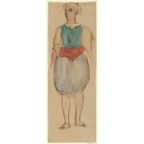 Eugène Delacroix, Ayakta Duran Genç Faslı Romantizm Eugène Delacroix, Ayakta Duran Genç Faslı Romantizm Sanat Akımları Eugène Delacroix, Ayakta Duran Genç Faslı, Romantizm
