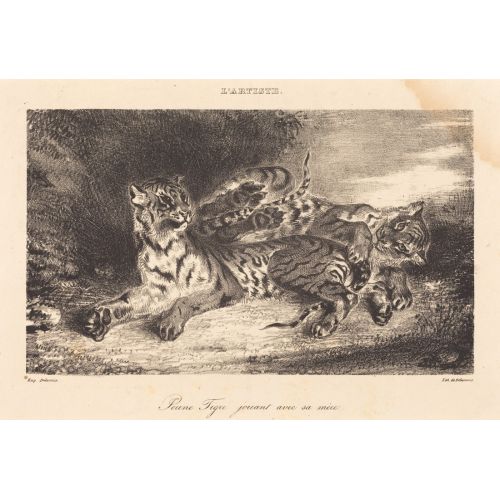 Eugene Delacroix, Annesiyle Oynayan Genç Kaplan 2 Eugene Delacroix, Annesiyle Oynayan Genç Kaplan 2