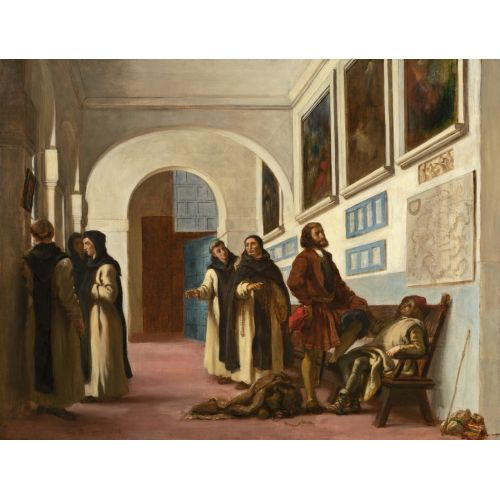 Eugene Delacroix, La Rabida'da Oğluyla Birlikte Kristof Kolomb