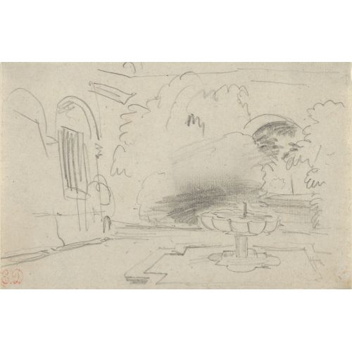 Eugene Delacroix, İspanya'da Çeşmeli Avlu
