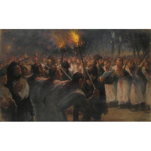 Fausto Zonaro 10 Muharrem Realism Art Movements Canvas, Drawing Paper Prints, Reproduction Oil Painting and High Resolution Image