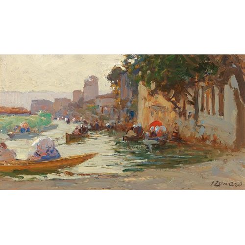 Fausto Zonaro, Goksu Stream Realism Fausto Zonaro Goksu Stream Realism Art Movements Canvas, Drawing Paper Prints, Reproduction Oil Painting and High Resolution