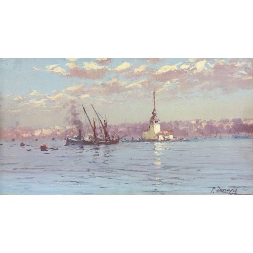 Fausto Zonaro, Maiden Is Tower Istanbul Fausto Zonaro, Maiden Is Tower Istanbul