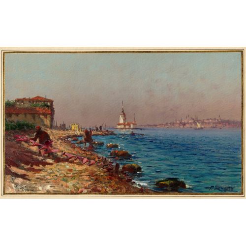 Fausto Zonaro, Kız Kulesi Salacak Fausto Zonaro, Kız Kulesi Salacak