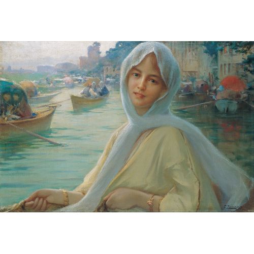 Fausto Zonaro, Amusement At Goksu Realism Fausto Zonaro Amusement At Goksu Realism Art Movements Canvas, Drawing Paper Prints, Reproduction Oil Painting and High