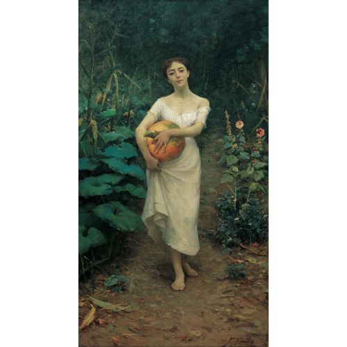 Fausto Zonaro, Balkabağı Taşıyan Genç Kız