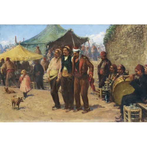 Fausto Zonaro, Holiday Realism Fausto Zonaro Holiday Realism Art Movements Canvas, Drawing Paper Prints, Reproduction Oil Painting and High Resolution Image
