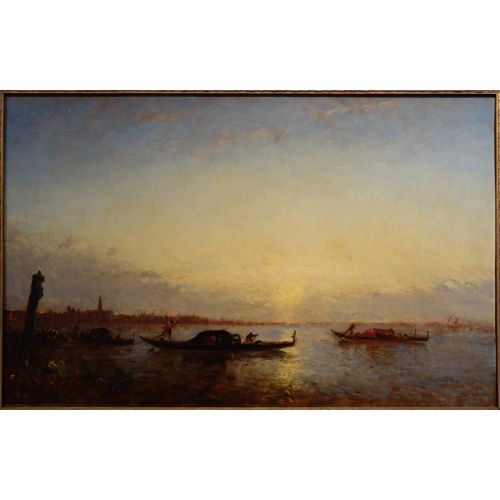 Felix Ziem, Venice Return Of The Gondolas