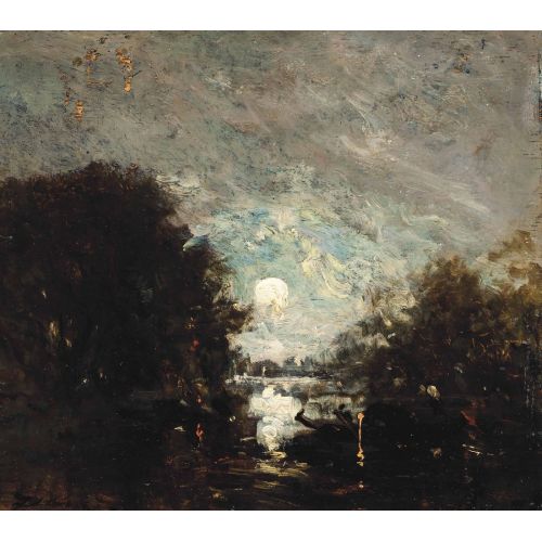Felix Ziem, A Gondolier In The Moonlight