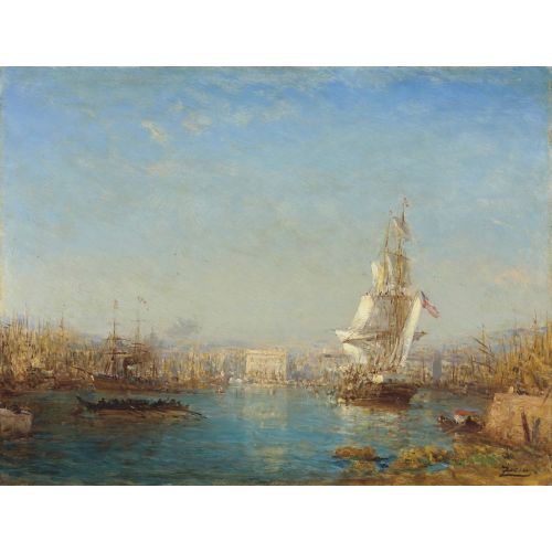 Felix Ziem, The Entrance To The Canal Marseille