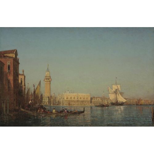Felix Ziem, Canal Della Grazia Venedik Görünümü Doge Sarayı Felix Ziem, Canal Della Grazia Venedik Görünümü Doge Sarayı