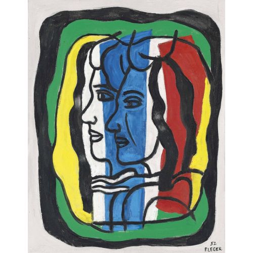 Fernand Leger, Composition Aux Deux Profils