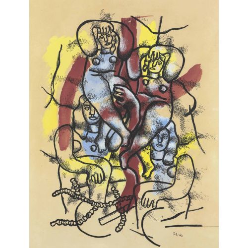 Fernand Leger, Akrobatlar İçeren Kompozisyon Fernand Leger, Akrobatlar İçeren Kompozisyon
