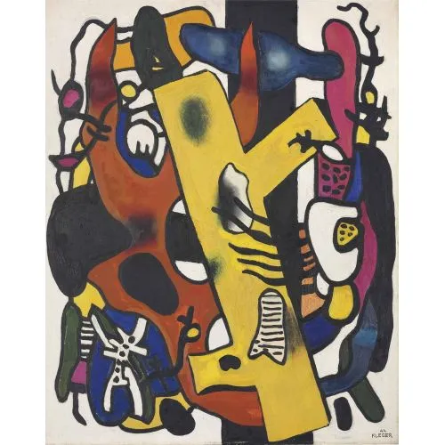 Fernand Leger, Siyah Ve Sarı Kompozisyon Fernand Leger, Siyah Ve Sarı Kompozisyon