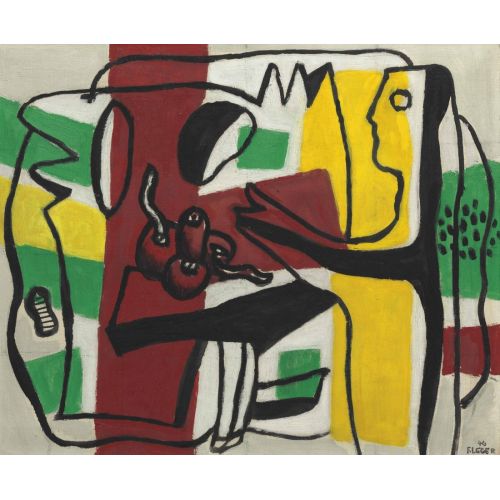 Fernand Leger, Composition En Rouge Et Noir