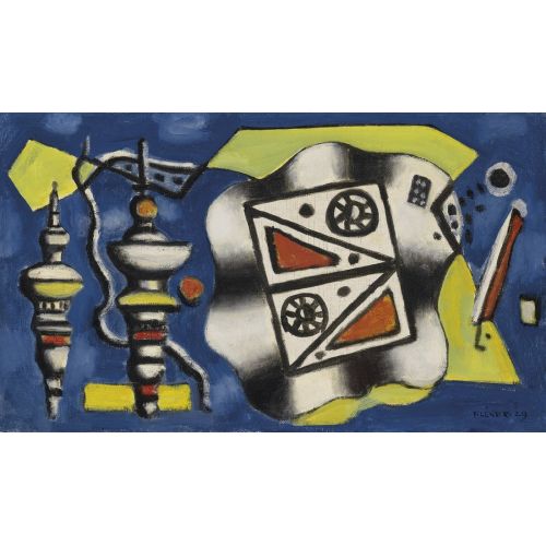 Fernand Leger, Composition Sur Fond Bleu Fernand Leger, Composition Sur Fond Bleu