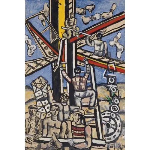 Fernand Leger, Constructeurs, Echelle Et Roue Cubism Fernand Léger, Constructeurs, Échelle Et Roue Cubism Art Movements Fernand Léger, Constructeurs, Échelle Et Roue, Cubism, can